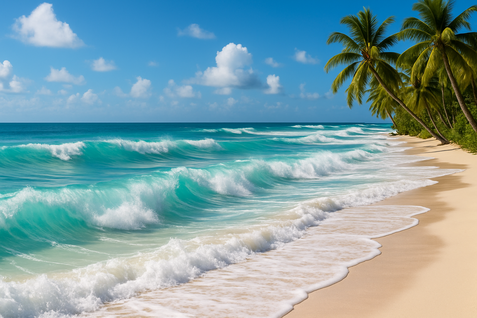 Just make a beach with waves take out the flags !